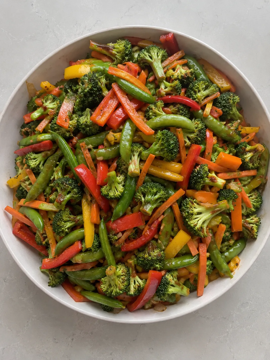 A vegetable stir fry