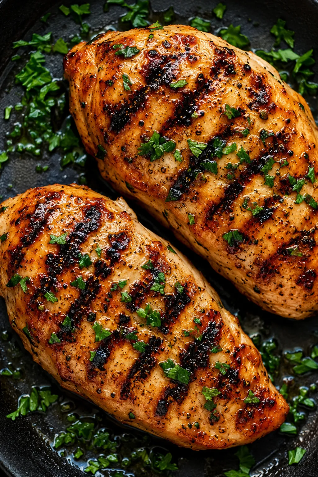 Grilled chicken breast on a plate