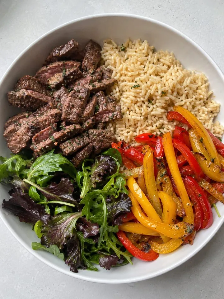 Steak and rice