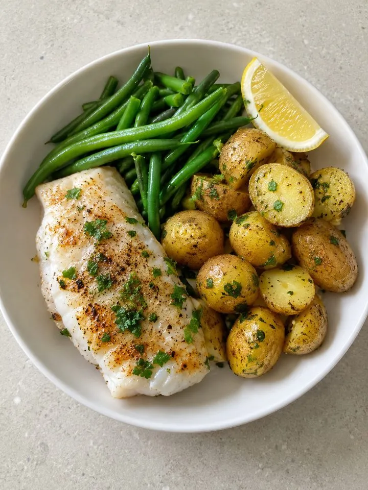 Cod, potatoes