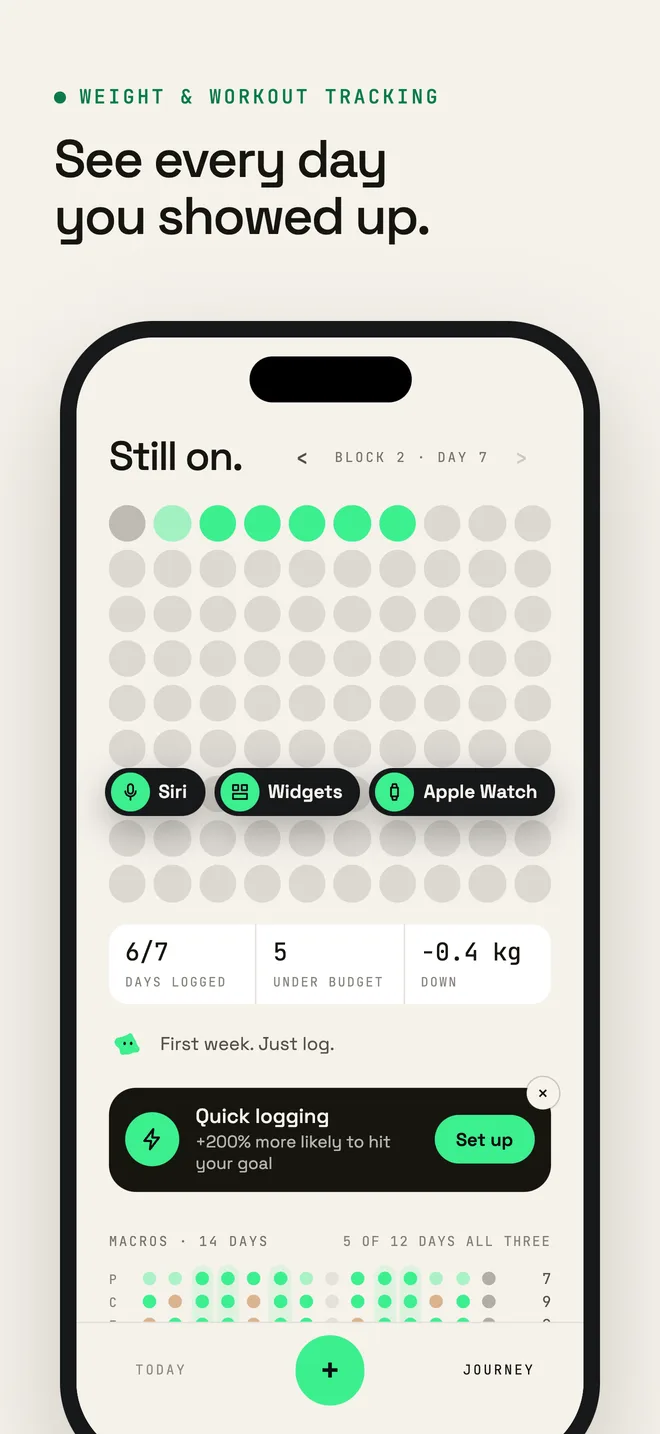 Capture d'écran d'Onmode sur l'App Store : Voyez chaque jour où vous étiez là.